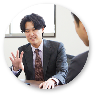 商談の段階から保守メンテナンスまで、すべての取引を一貫して担当営業マンが携わり、お客様との信頼関係を大切にしています。